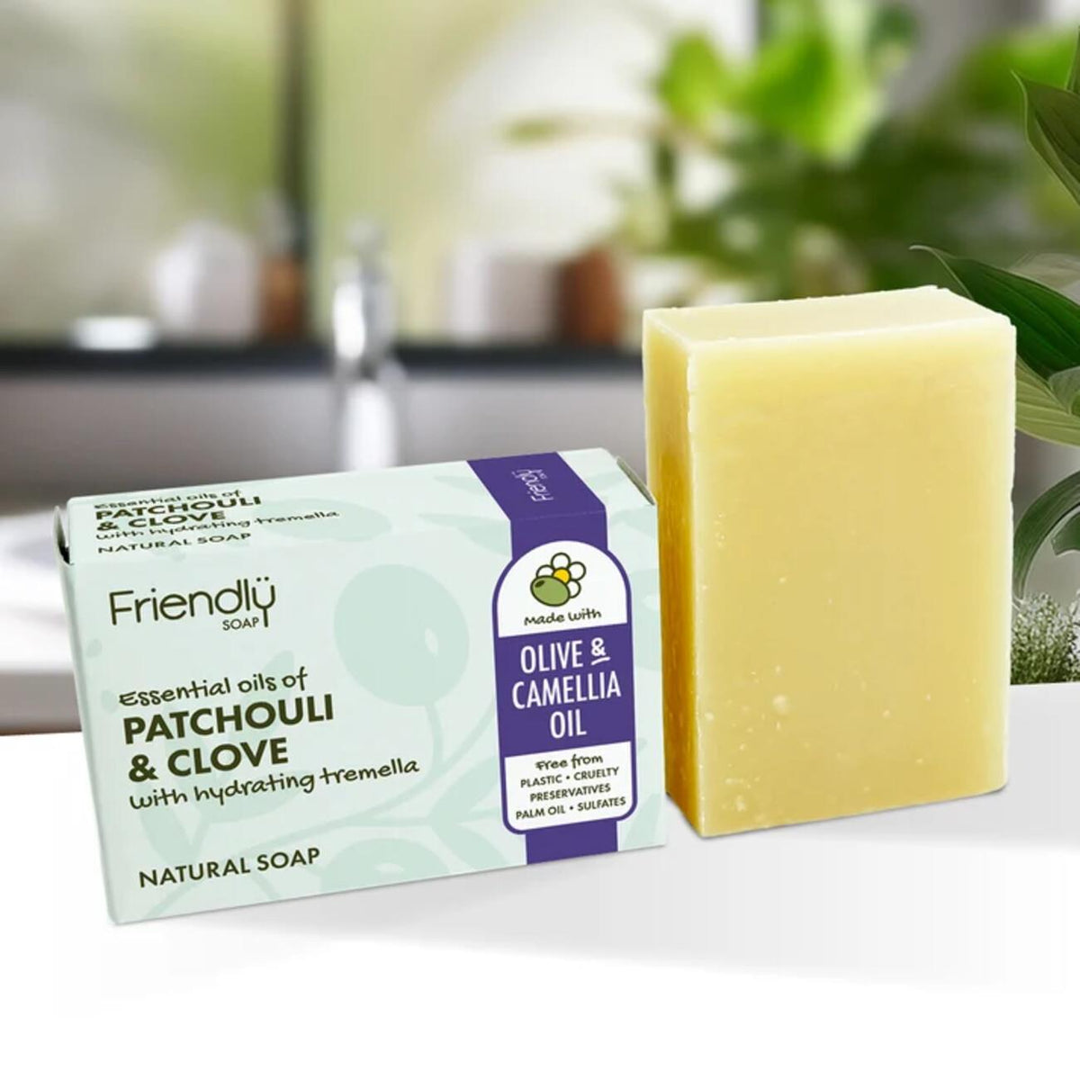 Olive Oil Soap Bar Patchouli & Clove Soap 95g