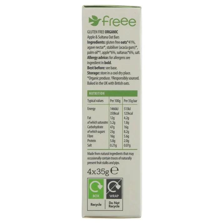Organic Apple & Sultana Gluten Free Oat Bar 4x35g BBE 30.06.2026