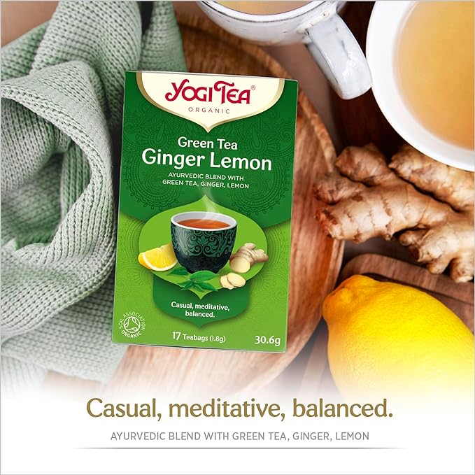 Organic Ginger Lemon Green Tea 17 Bags