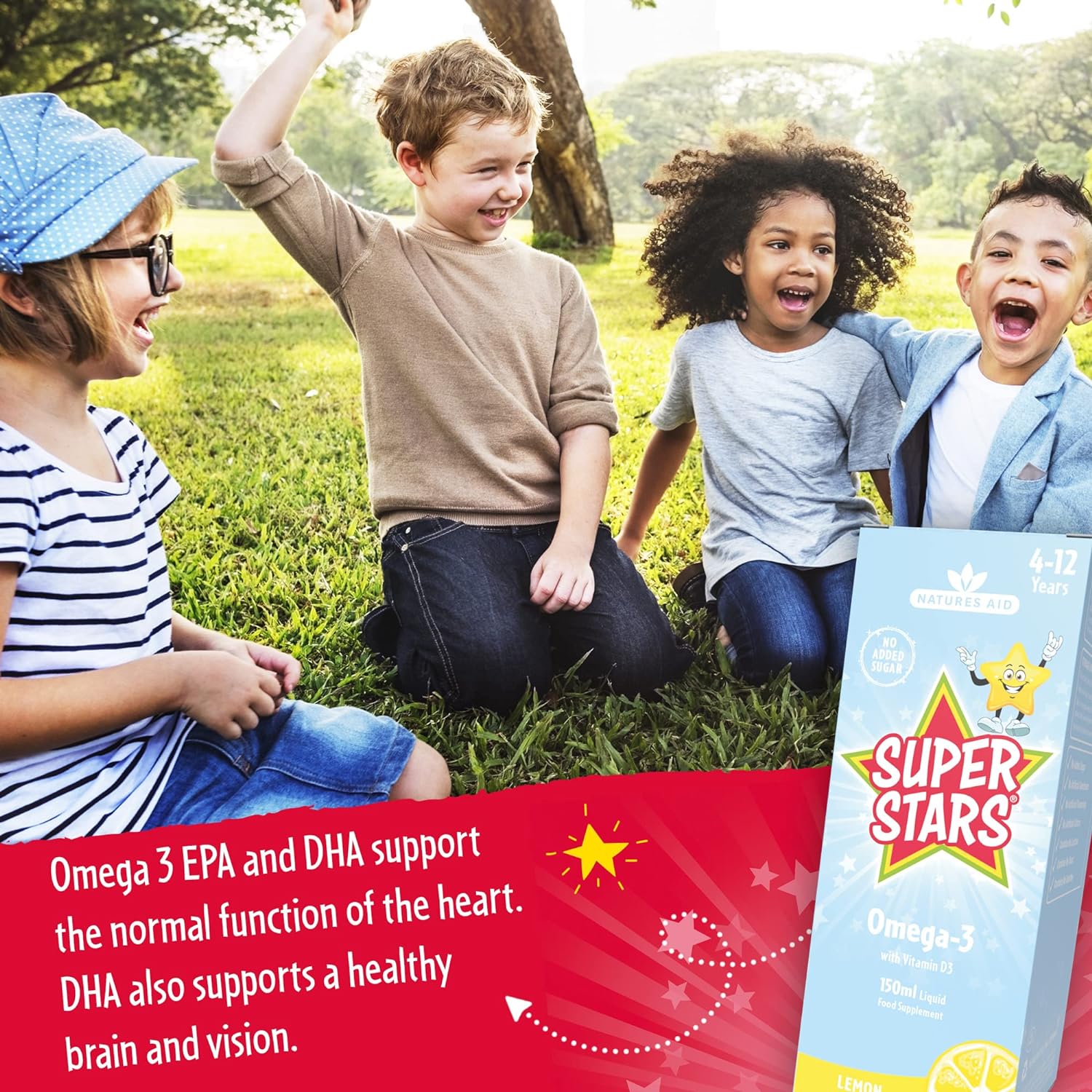 Super Stars Omega-3 with Vitamin D3 Citron Flavour 150ml