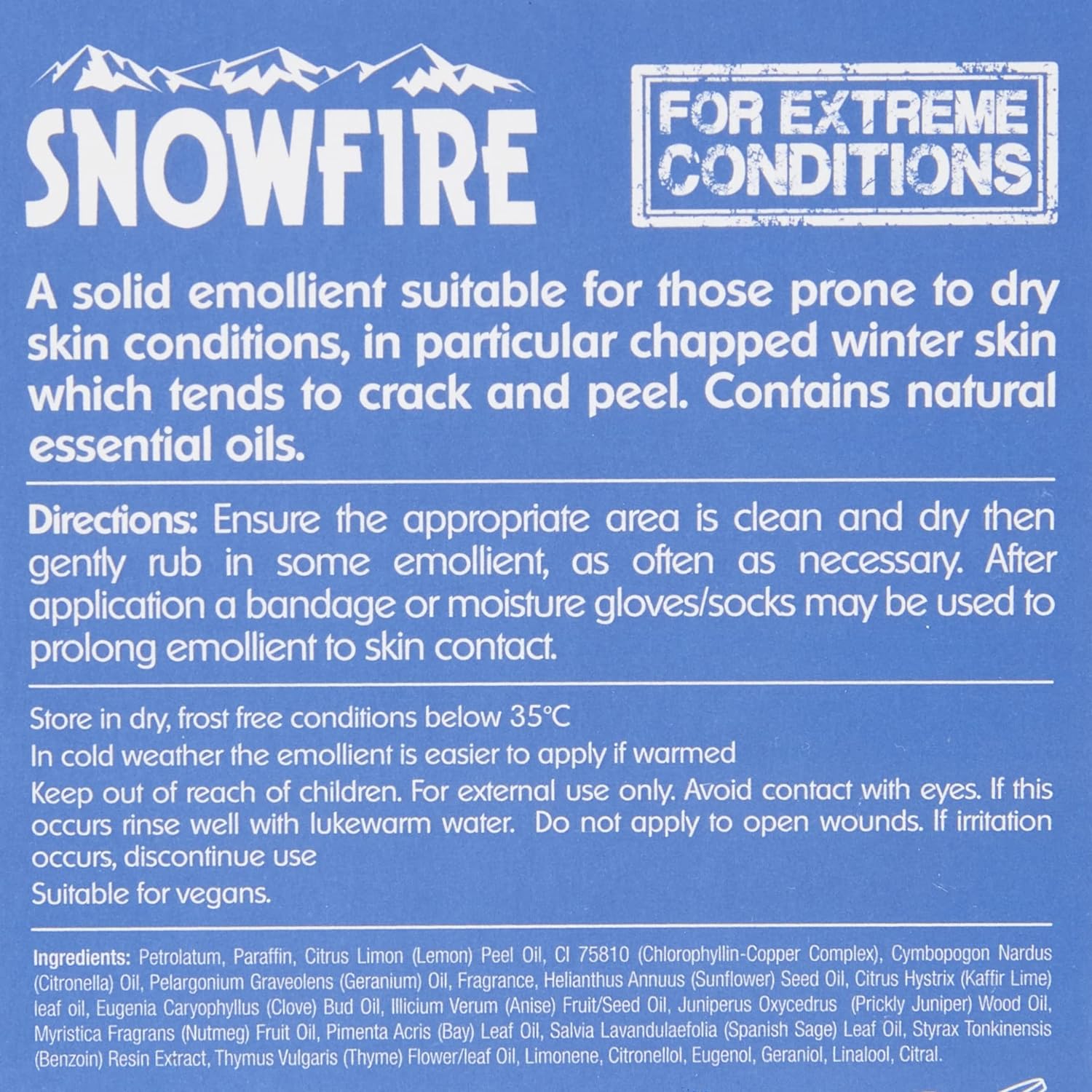 Snowfire Ointment Stick Dry Skin 18g