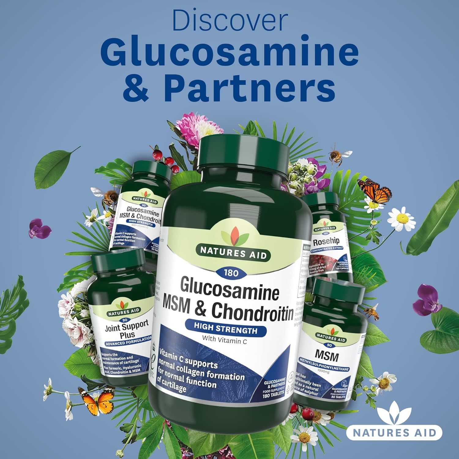 Glucosamine 500mg MSM 500mg Chondroitin 100mg with Vit C 135 Tablets
