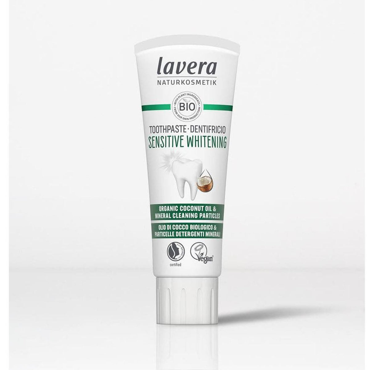 Organic Sensitive Whitening Toothpaste with Fluoride New 75ml BBE 09.2026