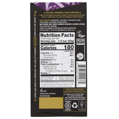 85% Dark Chocolate Bar 90g - Divine Chocolate - Chocolate - Eco Natural Products