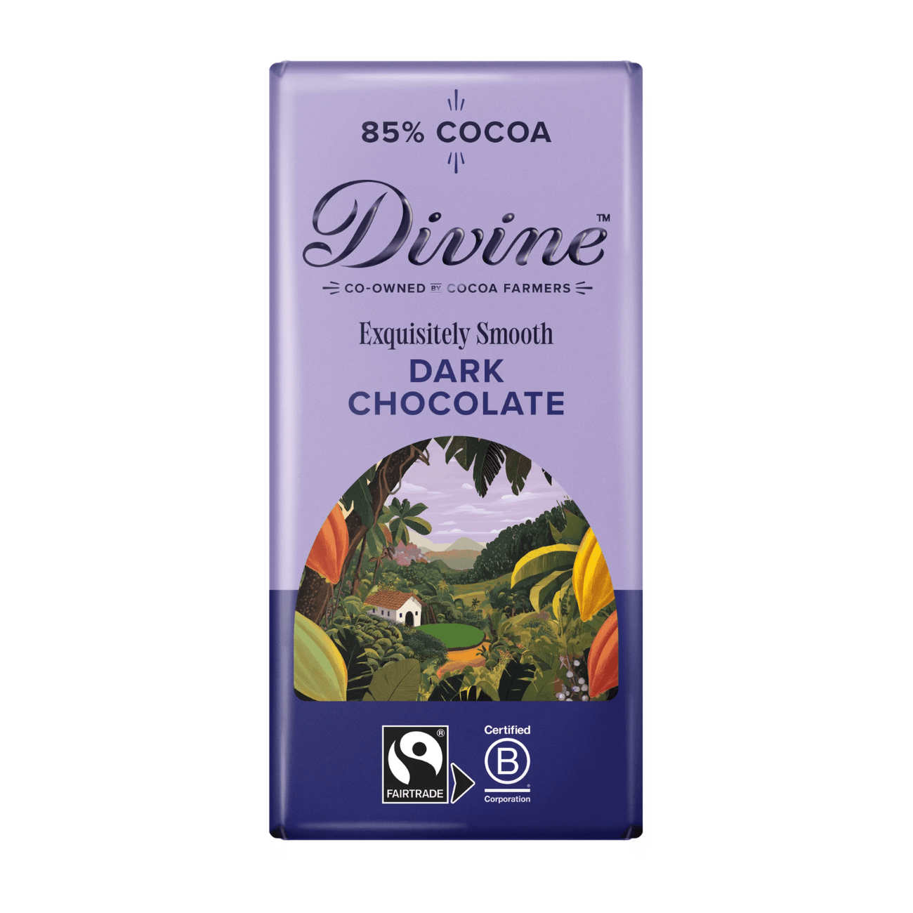 85% Dark Chocolate Bar 90g - Divine Chocolate - Chocolate Bar - Divine Chocolate