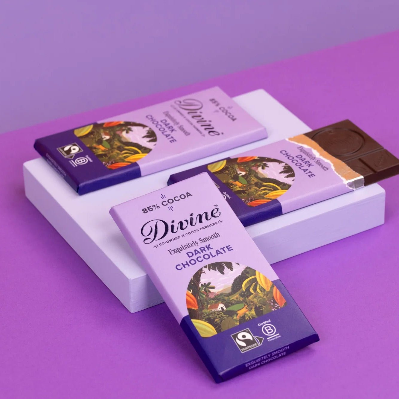 85% Dark Chocolate Bar 90g - Divine Chocolate - Chocolate Bar - Divine Chocolate