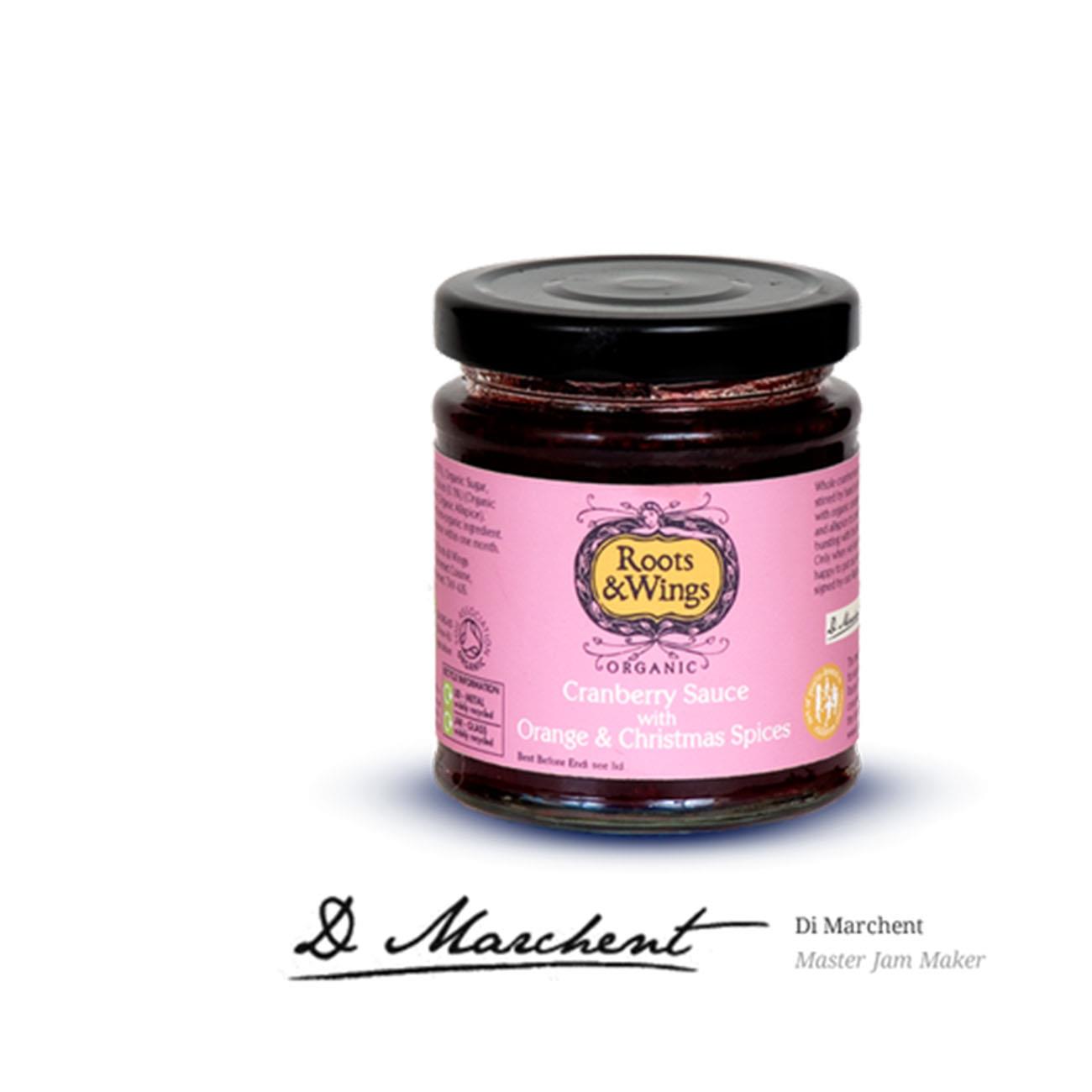 Roots And Wings Organic Cranberry Sauce Orange & Spices 200g