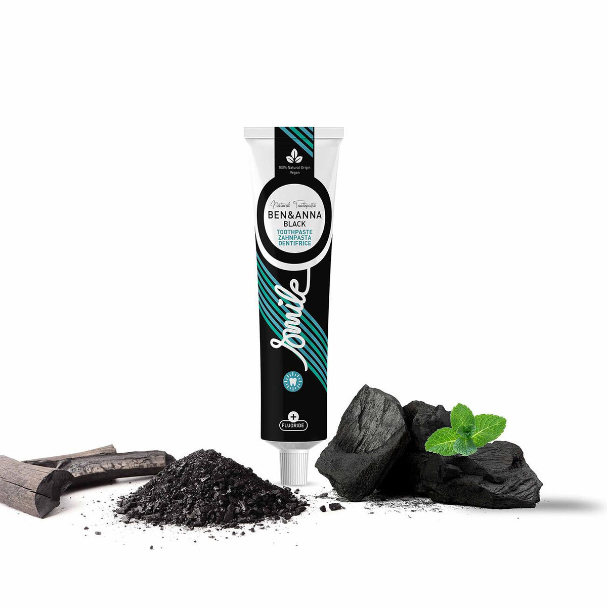 Black with Fluoride Toothpaste Tube 75ml