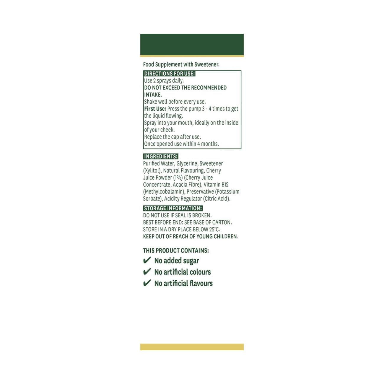 Vitamin B12 1000ug Oral Spray 30ml
