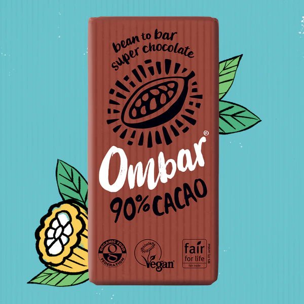 90% Cacao Chocolate Bar 35g - Ombar - Chocolate Bar - Eco Natural Products