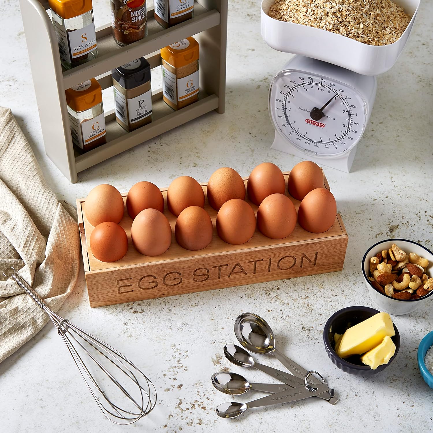 Wooden Egg Station 12 eggs