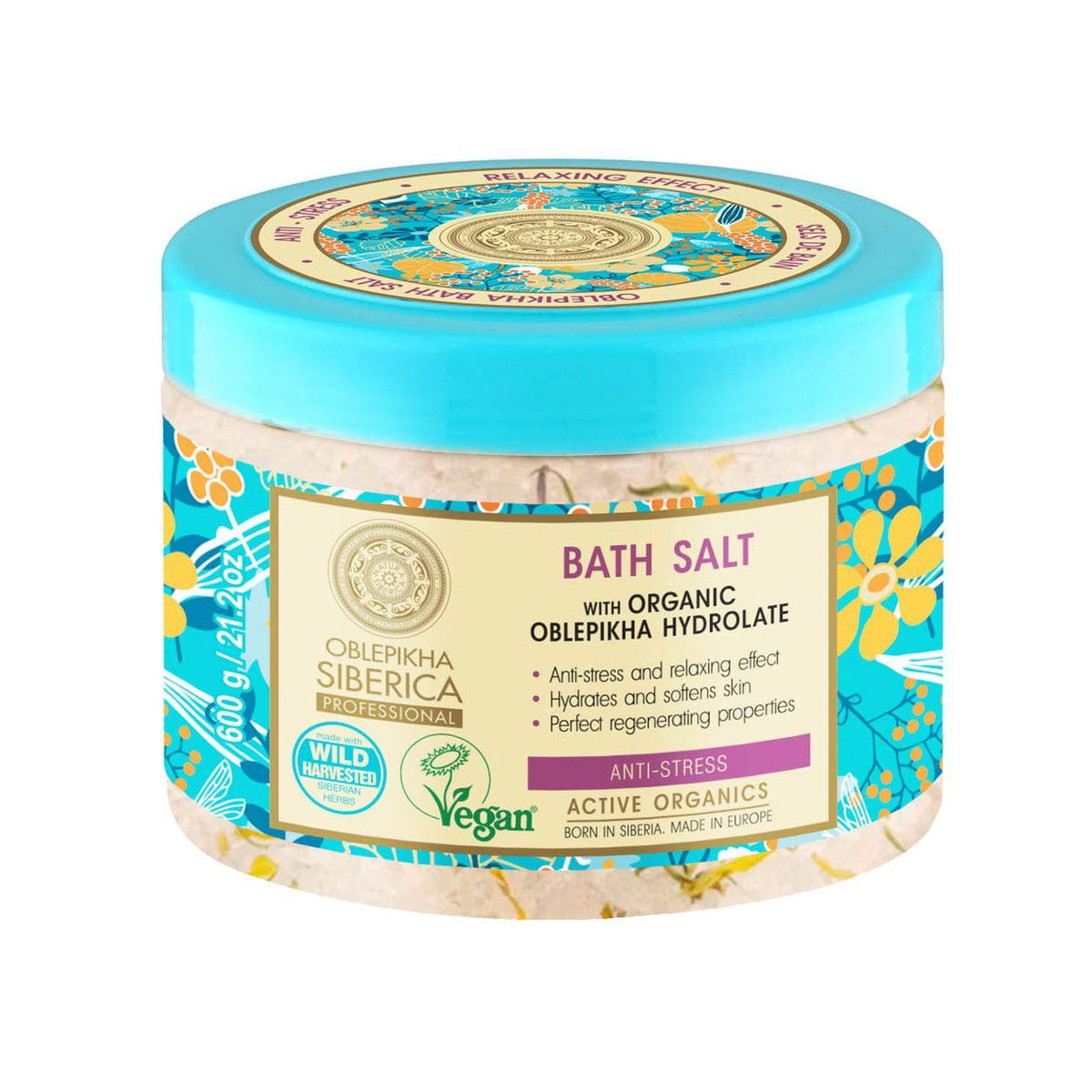 Oblepikha Anti-stress Bath Salt Vegan 600g