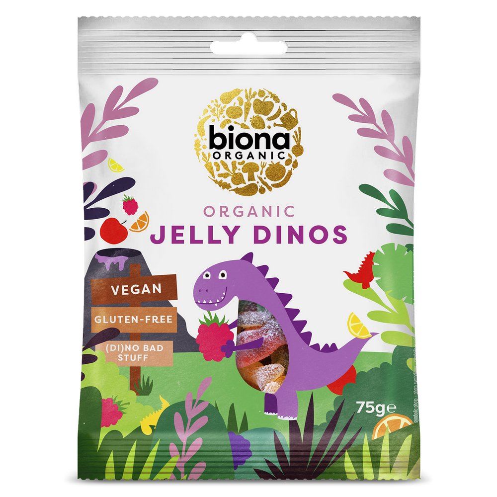 Biona - Organic Vegan Jelly Dinos 75g BBE 08.2026