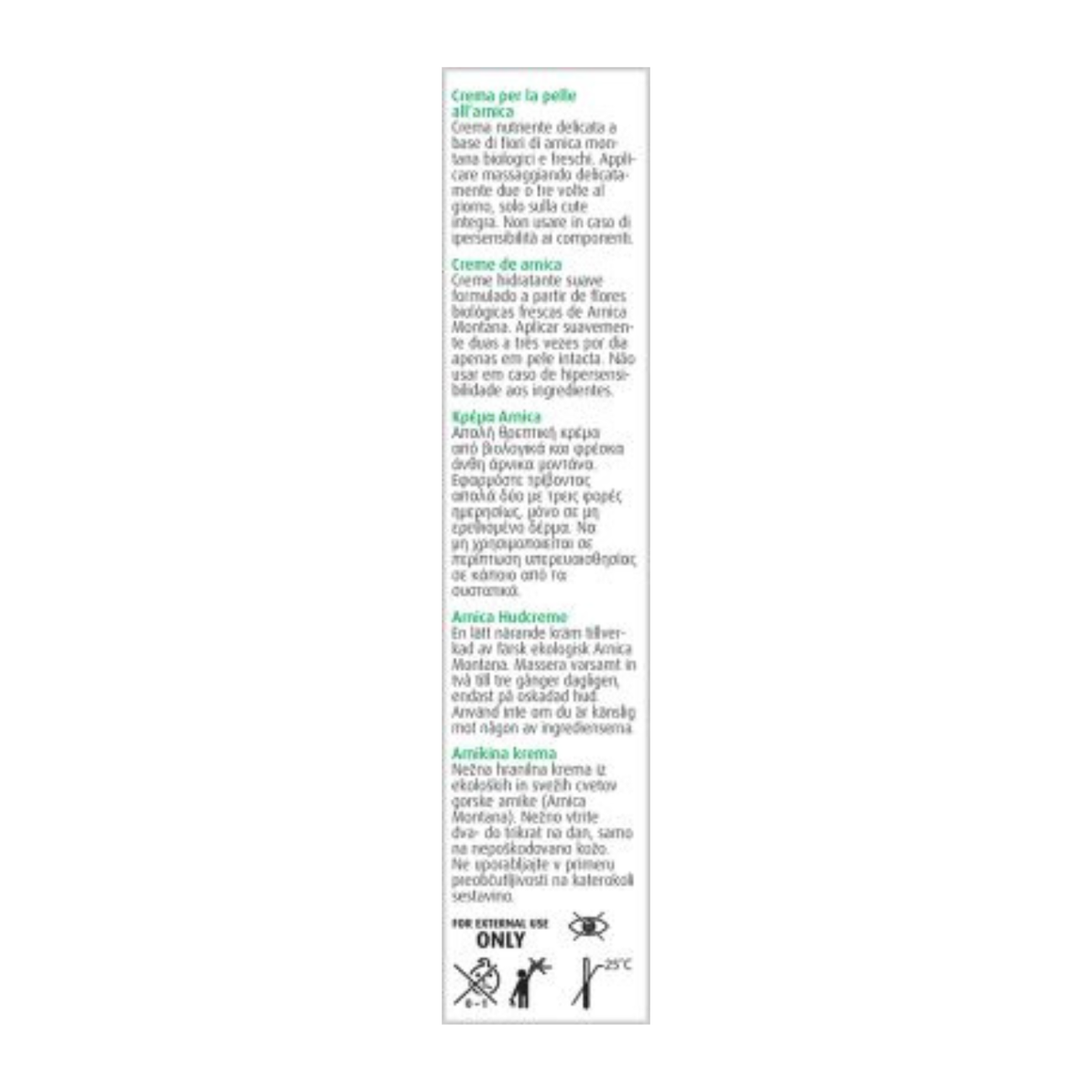 A. Vogel Arnica Cream 30g side packaging
