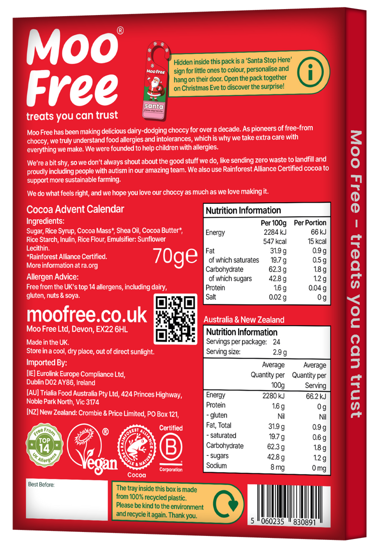 Milk Chocolate Alternative Kids Advent Calendar 70g