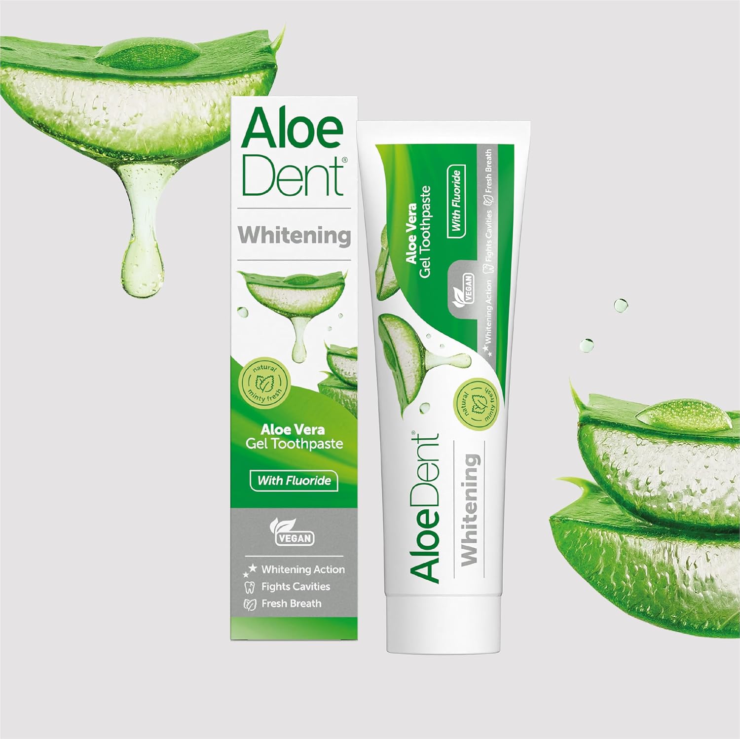 Aloe Dent Whitening Silica Toothpaste Peppermint Fluoride 100ml lifestyle image