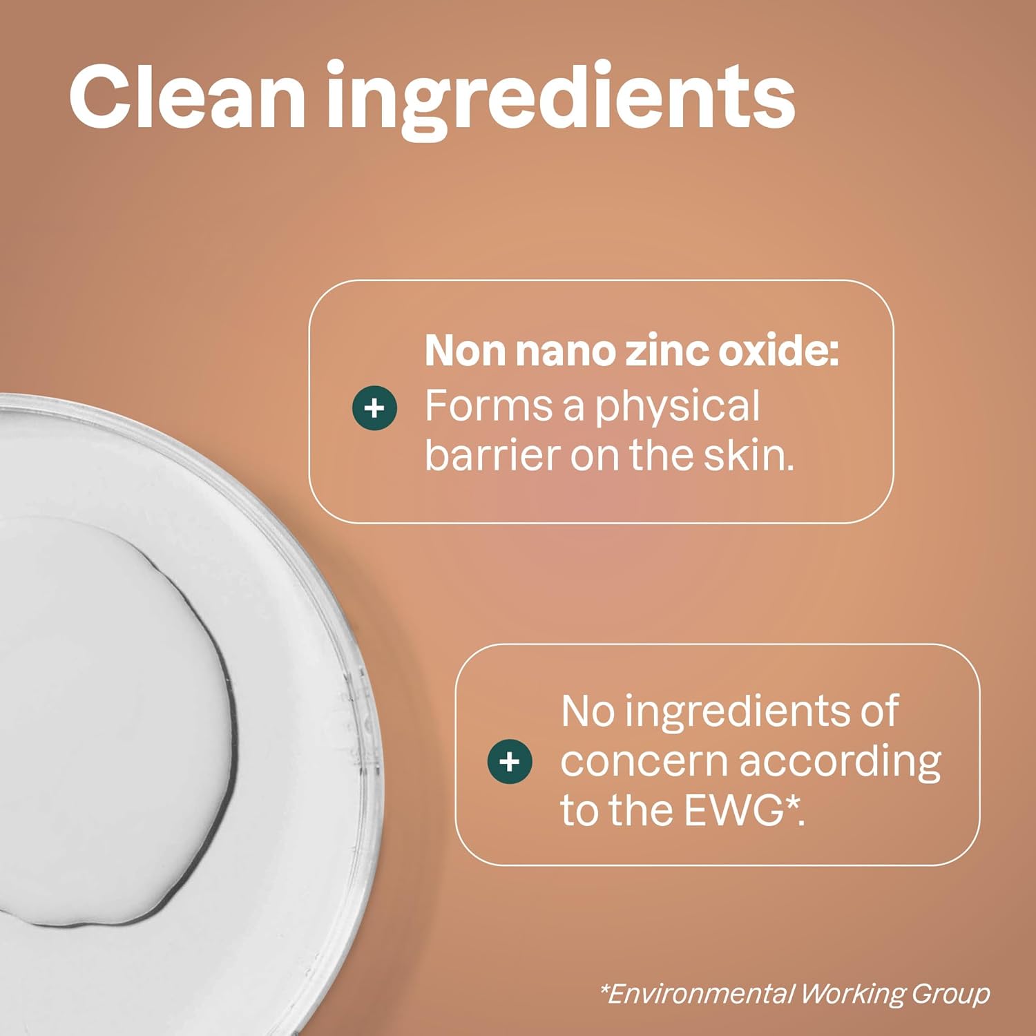 Attitude Sunly Unscented Tinted Mineral Sunscreen Face Stick SPF 30 showing clean ingredients