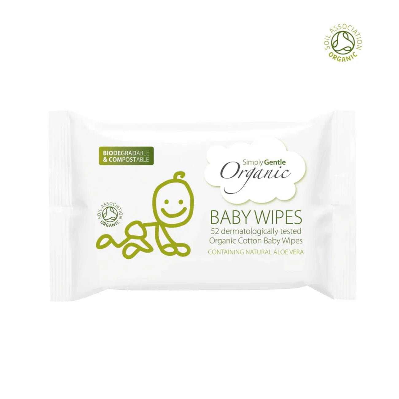 Organic Baby Wipes 52's