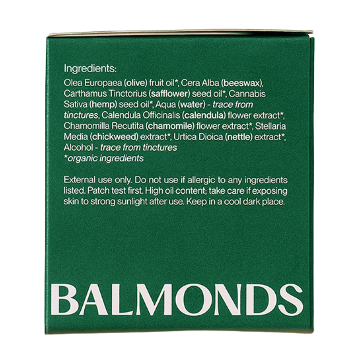 Balmonds Skin Salvation 120ml box back packaging