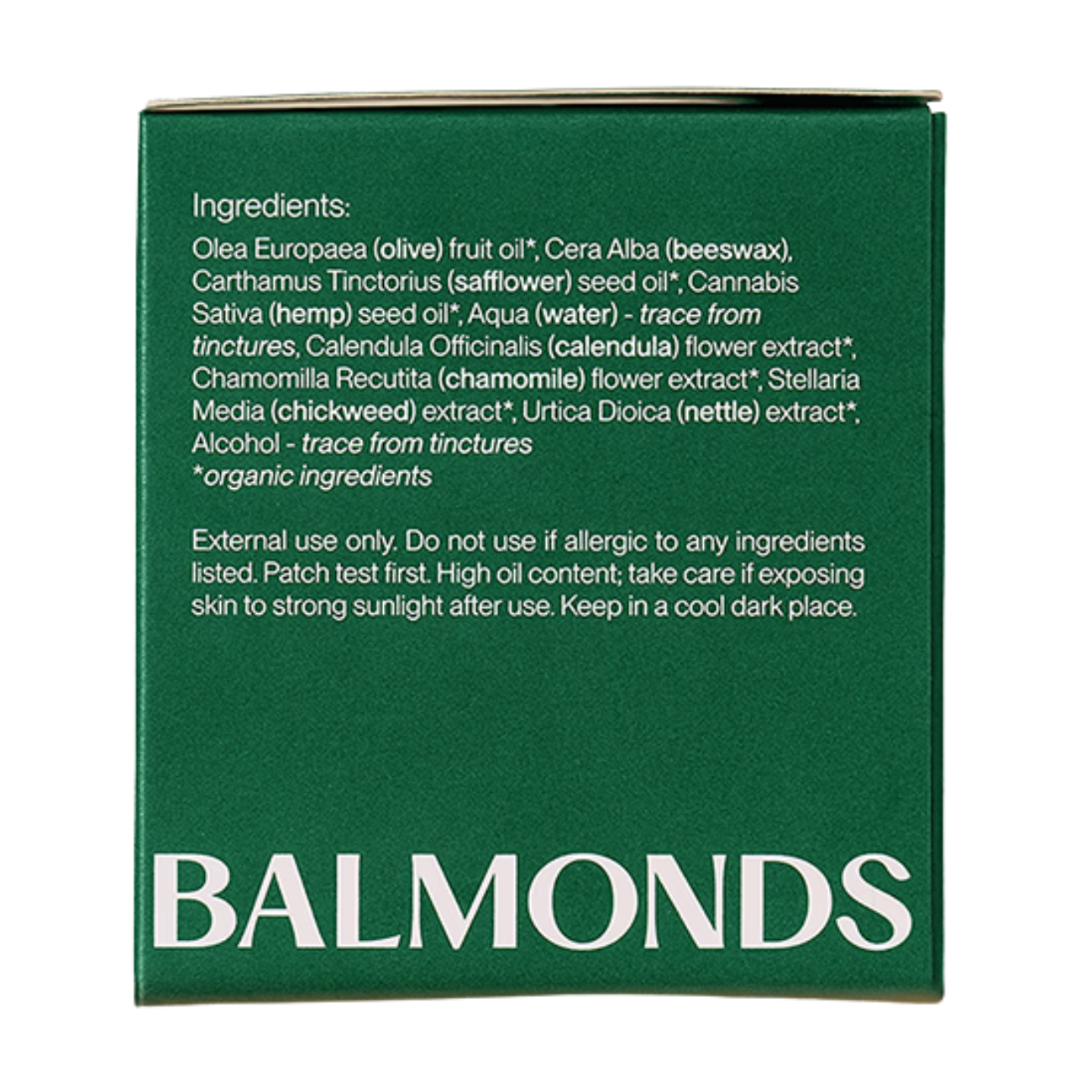 Balmonds Skin Salvation 120ml box back packaging
