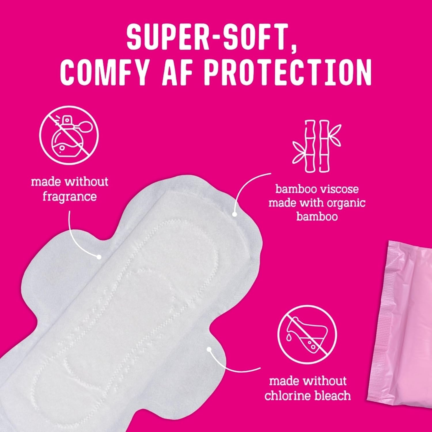 Bamboo Pads Winged & Ultra Thin 10 Day & 5 Night Pads - Here We Flo - Feminine Sanitary Supplies - Eco Natural Products
