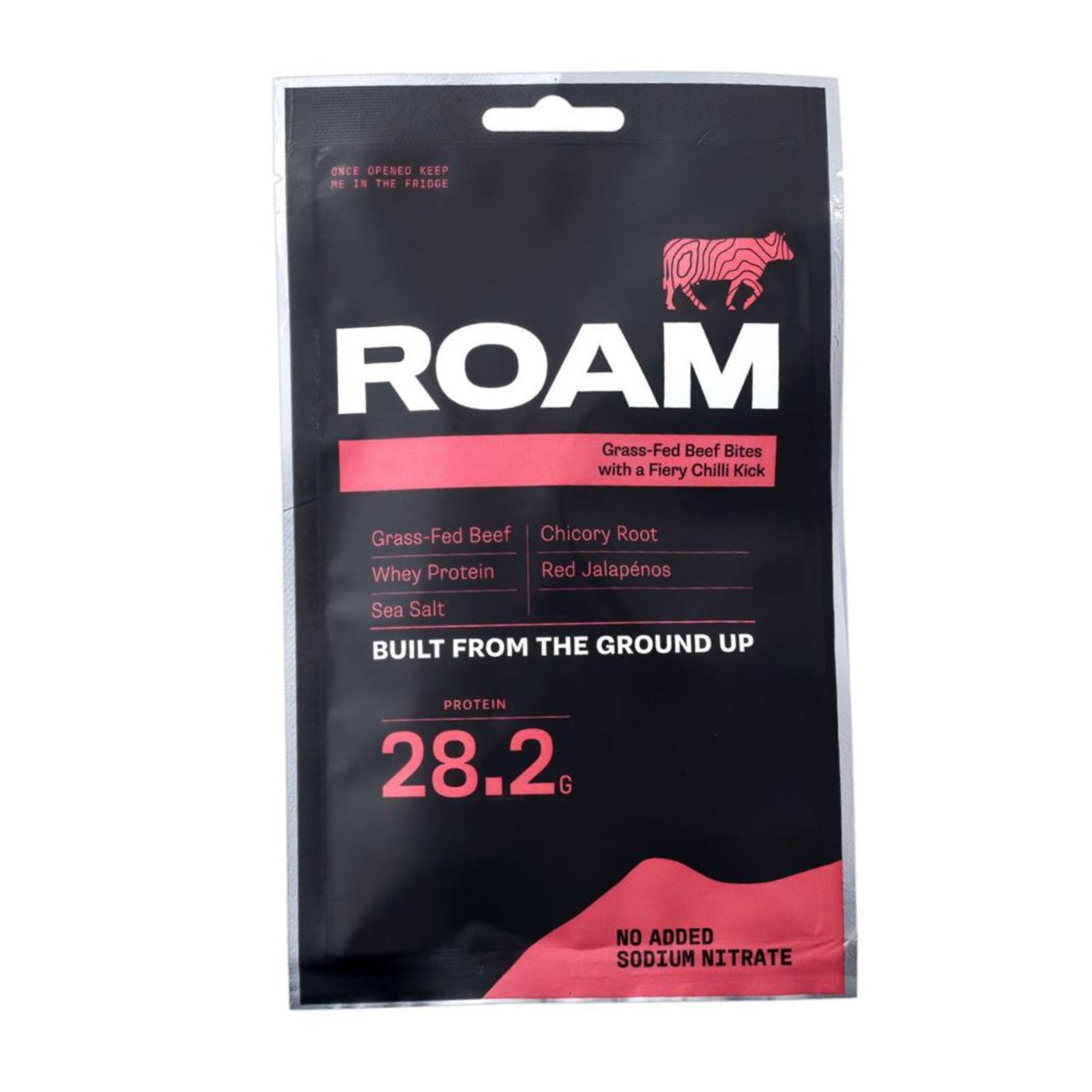 Roam Beef Bites Jalapeño Chilli 70g — grass-fed, 28g protein, resealable