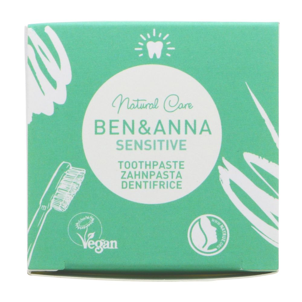 Ben and Anna Sensitive Toothpaste 100ml side 2 packaging