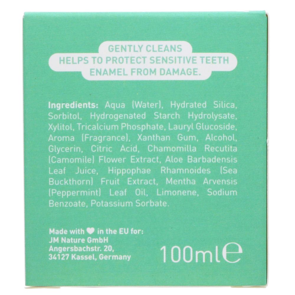 Ben and Anna Sensitive Toothpaste 100ml side 3 packaging