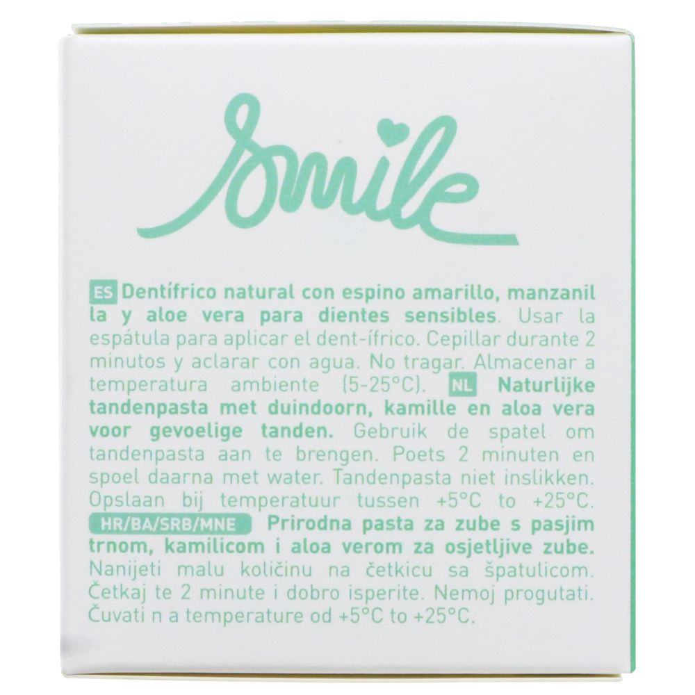 Ben and Anna Sensitive Toothpaste 100ml side 4 packaging