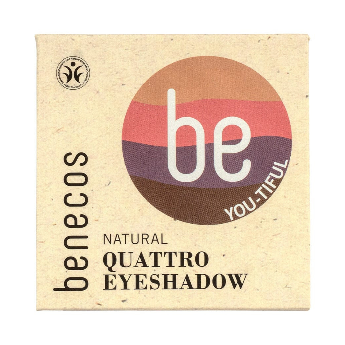Benecos Quattro Eyeshadow No-001 Beautiful Eyes 8g front packaging 