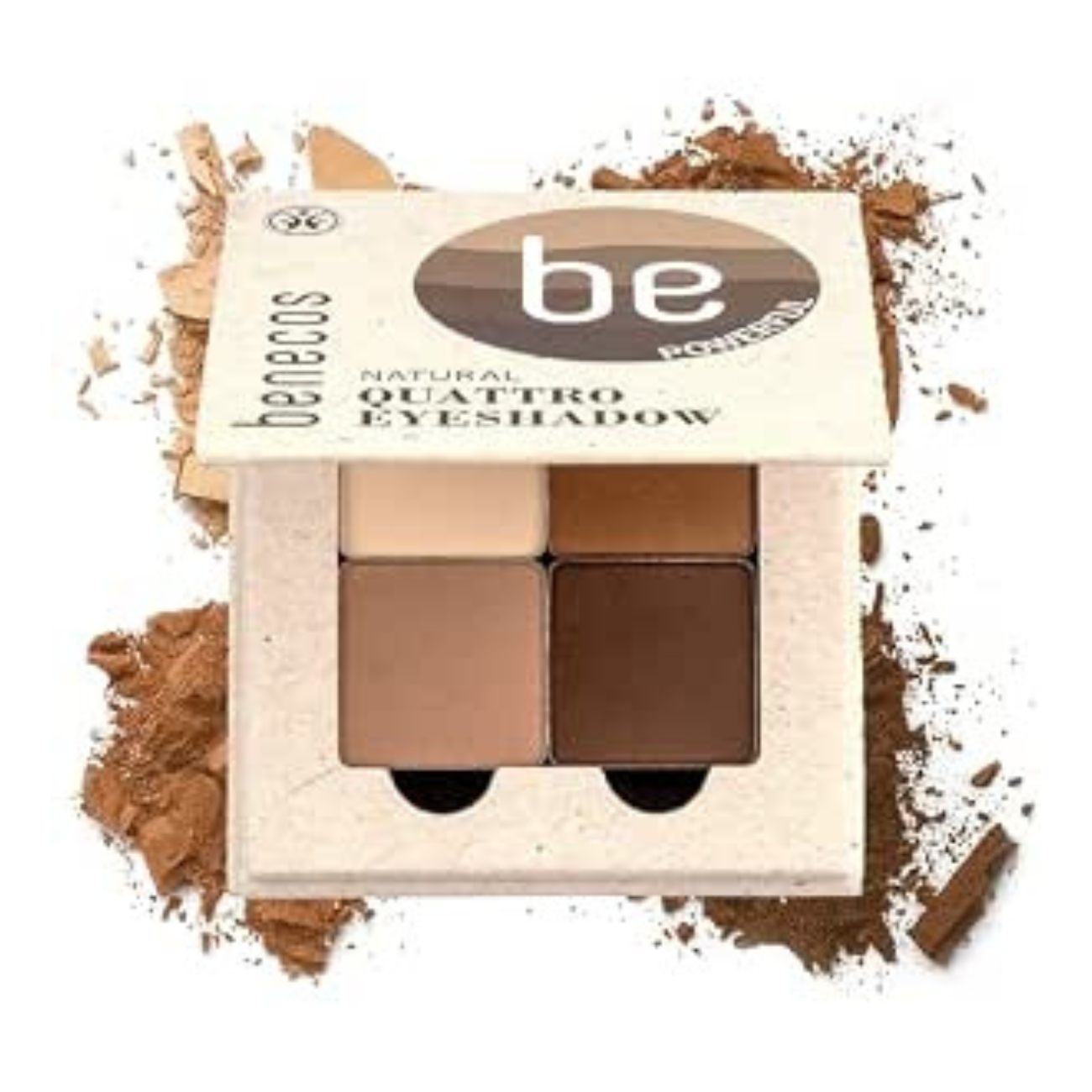 Benecos Quattro Eyeshadow No-002 Coffee and Cream 8g Shades Image 2