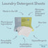 Laundry Sheet Detergent Fragrance Free
