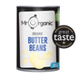 Mr Organic Butter Beans Tin 400g front packaging