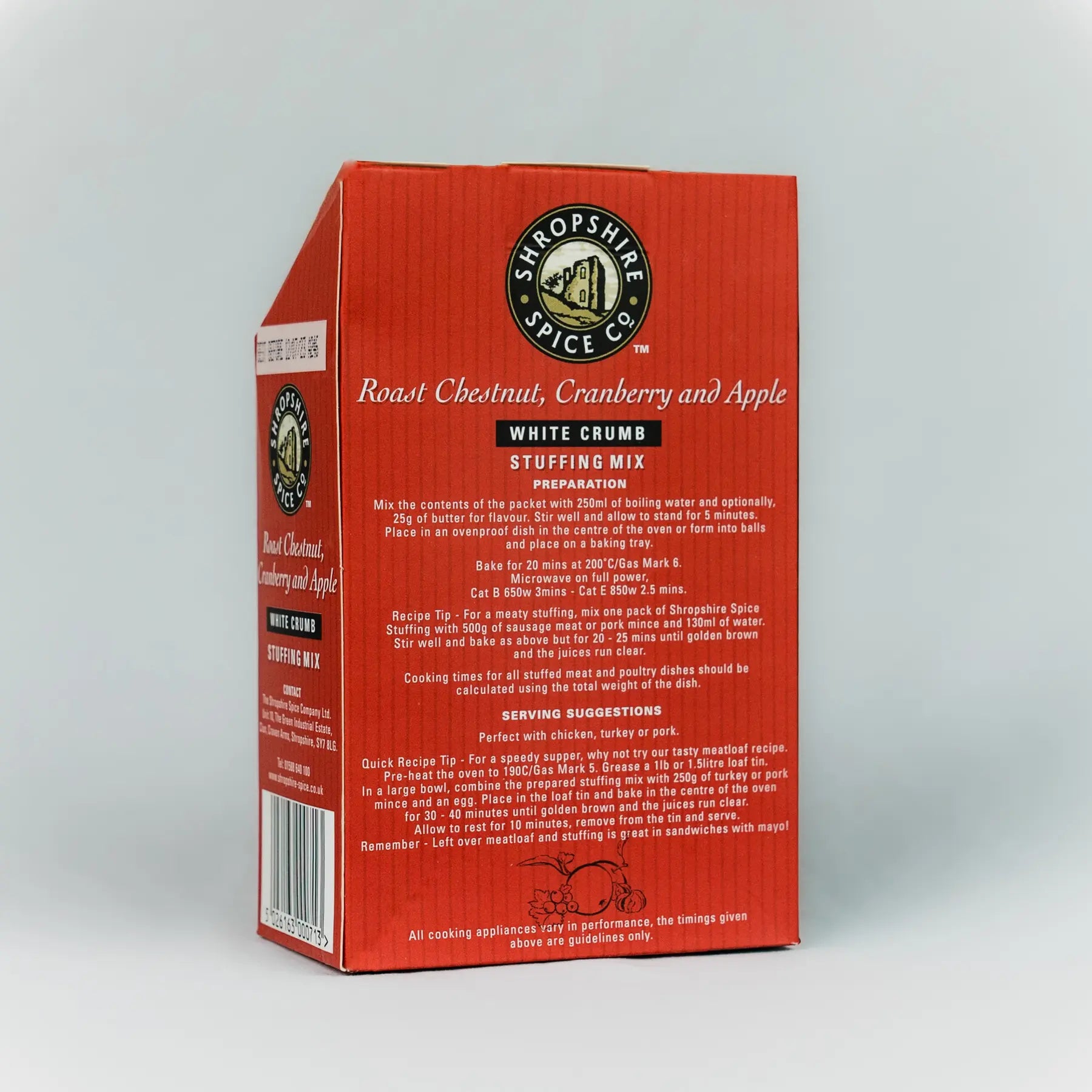 Shropshire Spice Chestnut, Cranberry and Apple Stuffing Mix 150g