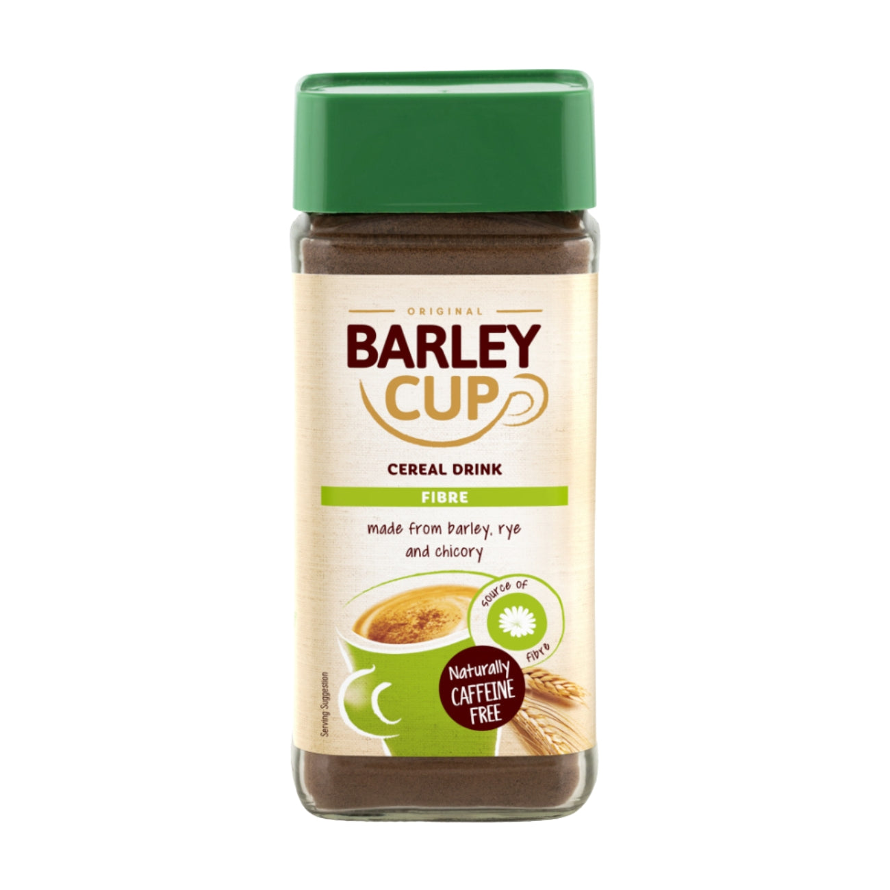 Barleycup Cereal Drink with Fibre 100g front packaging