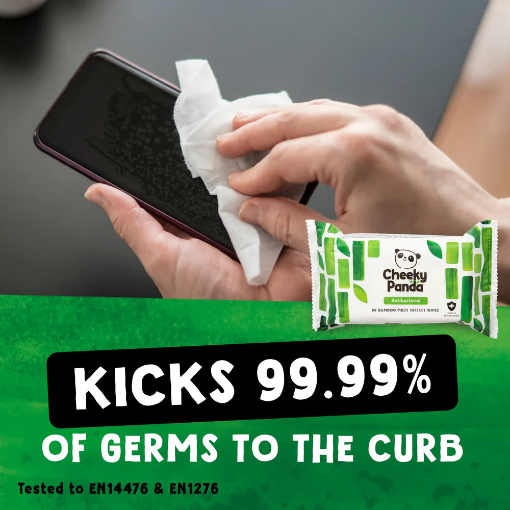 Cheeky Panda Antibacterial Multi Surface Wipes 90 Wipes kills 99.99% of germs