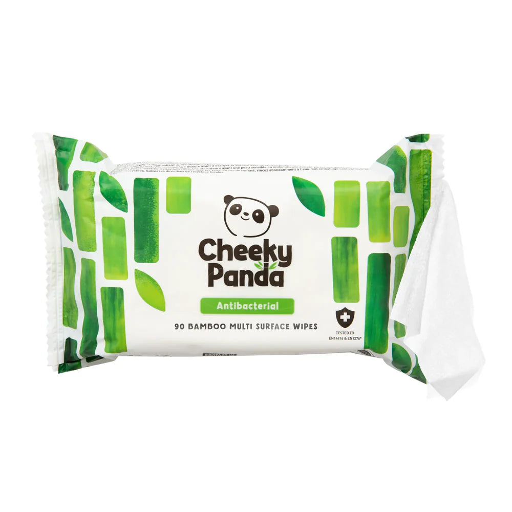 Cheeky Panda Antibacterial Multi Surface Wipes 90 Wipes opened packaging