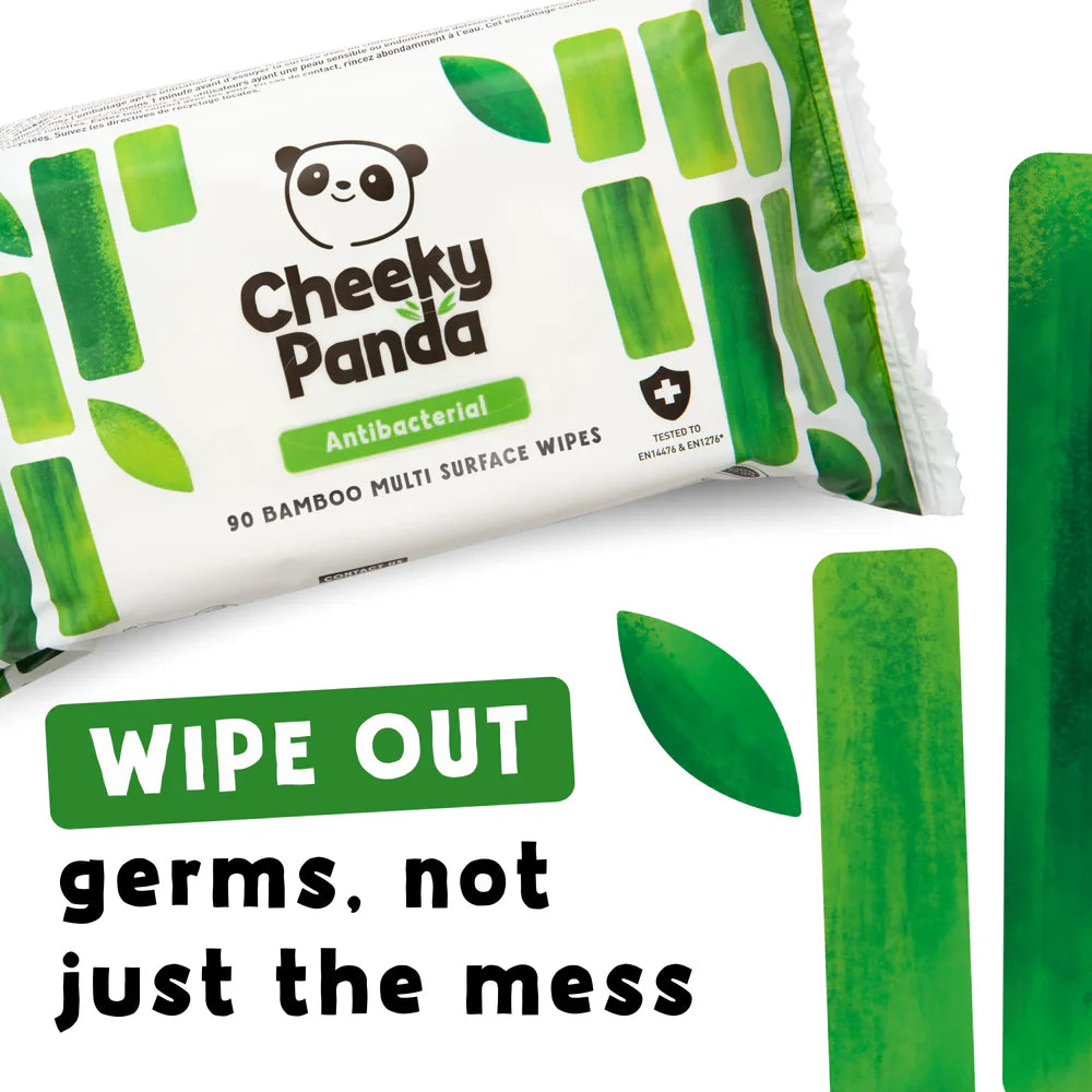 Cheeky Panda Antibacterial Multi Surface Wipes 90 Wipes wipe out germs