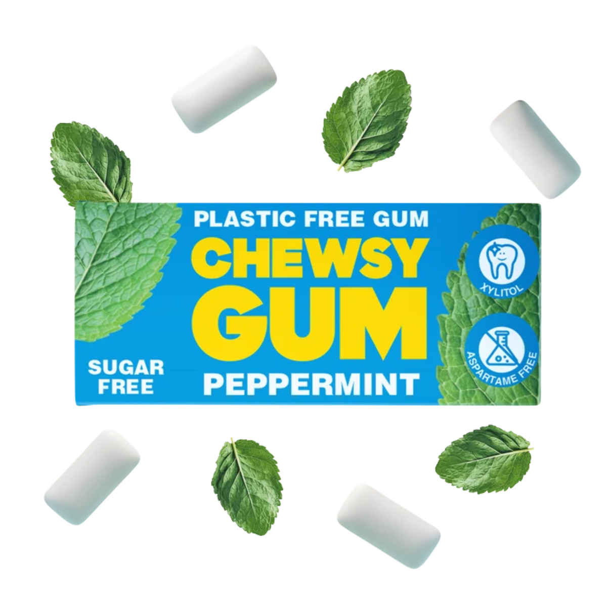Chewsy Peppermint Plant-based Plastic-free Gum 15g 