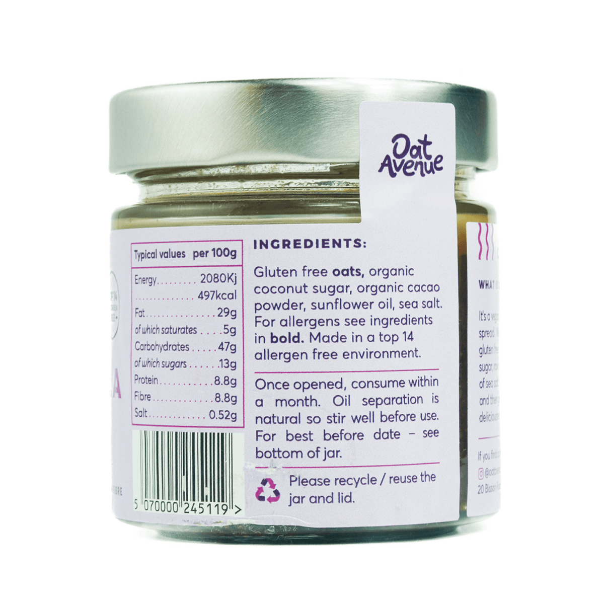 Chocolate Granola Butter 225g  ingredients