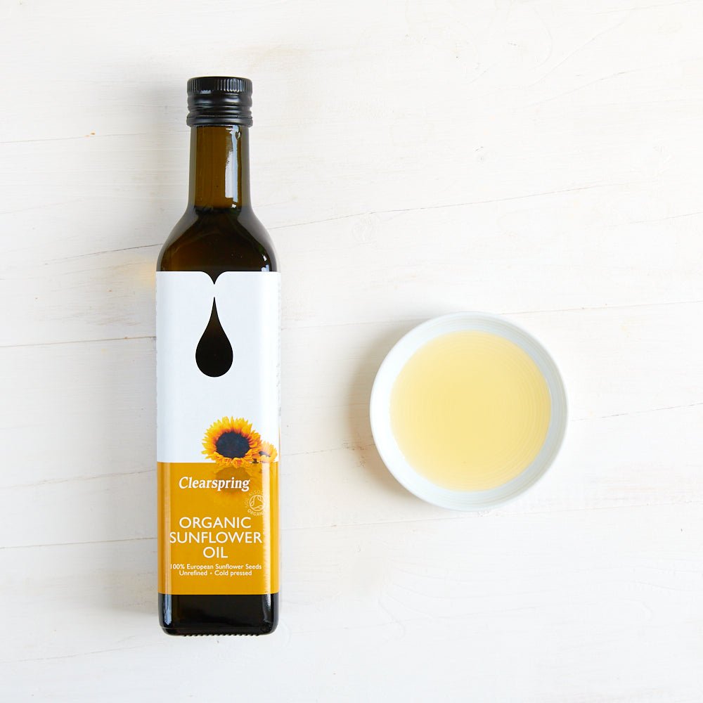Clearspring Organic Sunflower Oil in kitchen