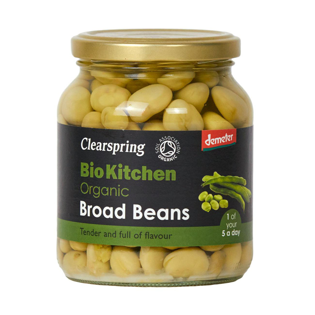Clearspring Organic Broad Beans Demeter Bio Kitchen 350g front packaging