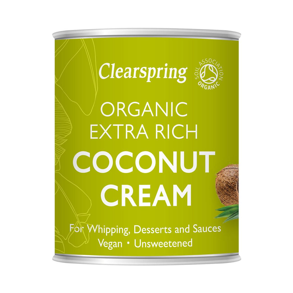 Clearspring Organic Extra Rich Coconut Cream 200ml front packaging