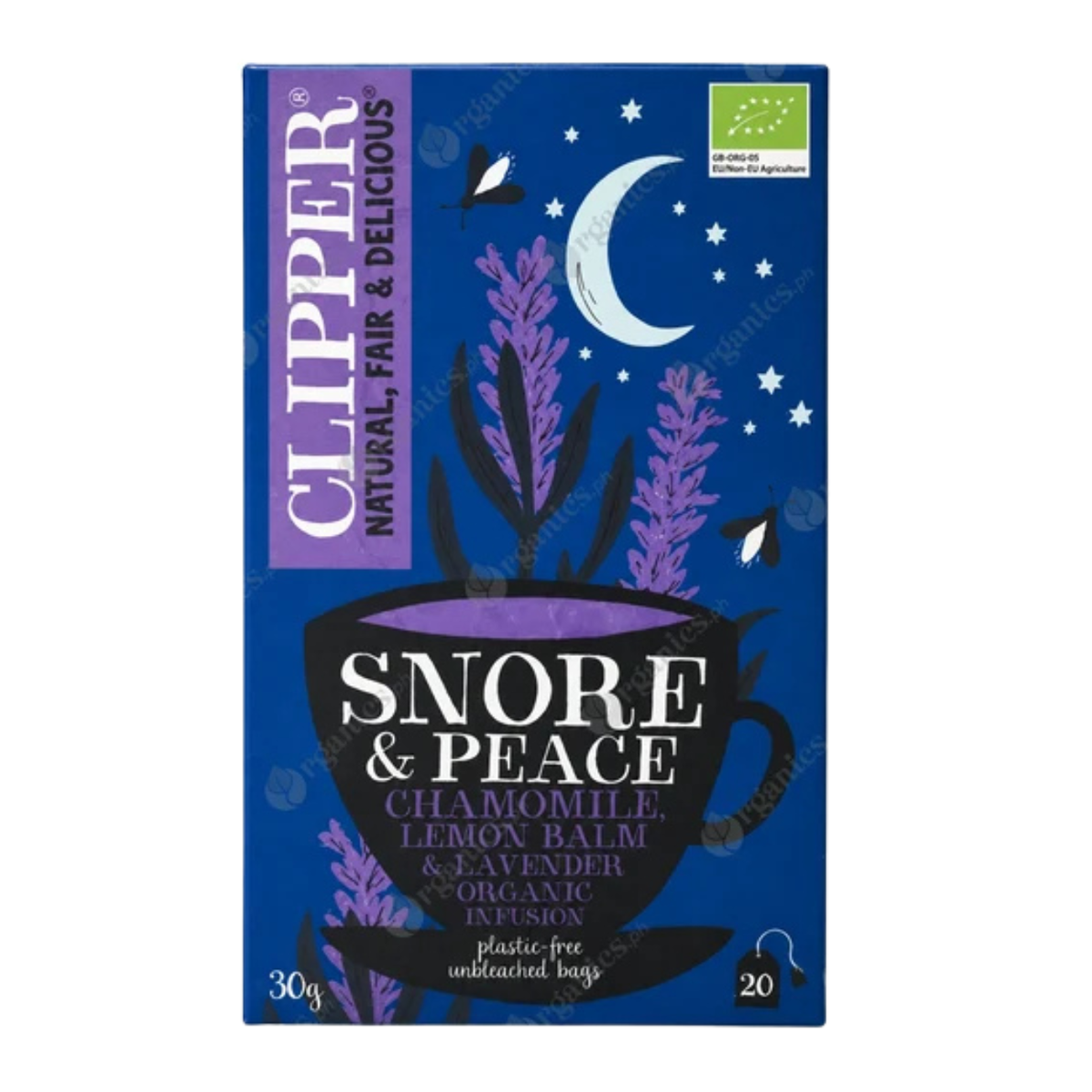 Clipper Snore and Peace Infusion 20 Bags front packaging