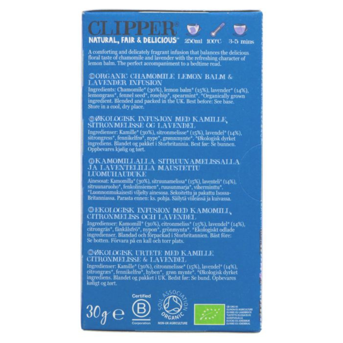 Clipper Snore and Peace Infusion 20 Bags side image 