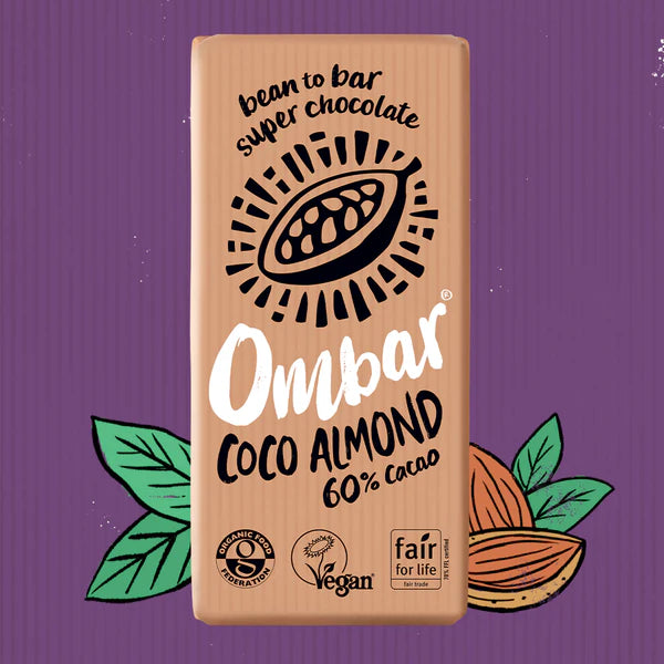 Coco Almond 60% Cacao Chocolate Bar 70g