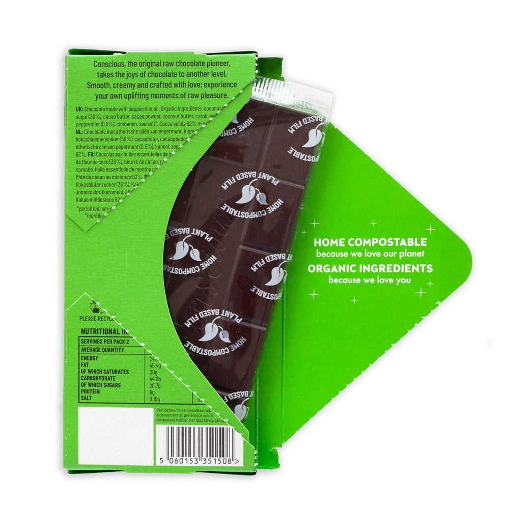 Peppermint Raw Chocolate Bar 60g