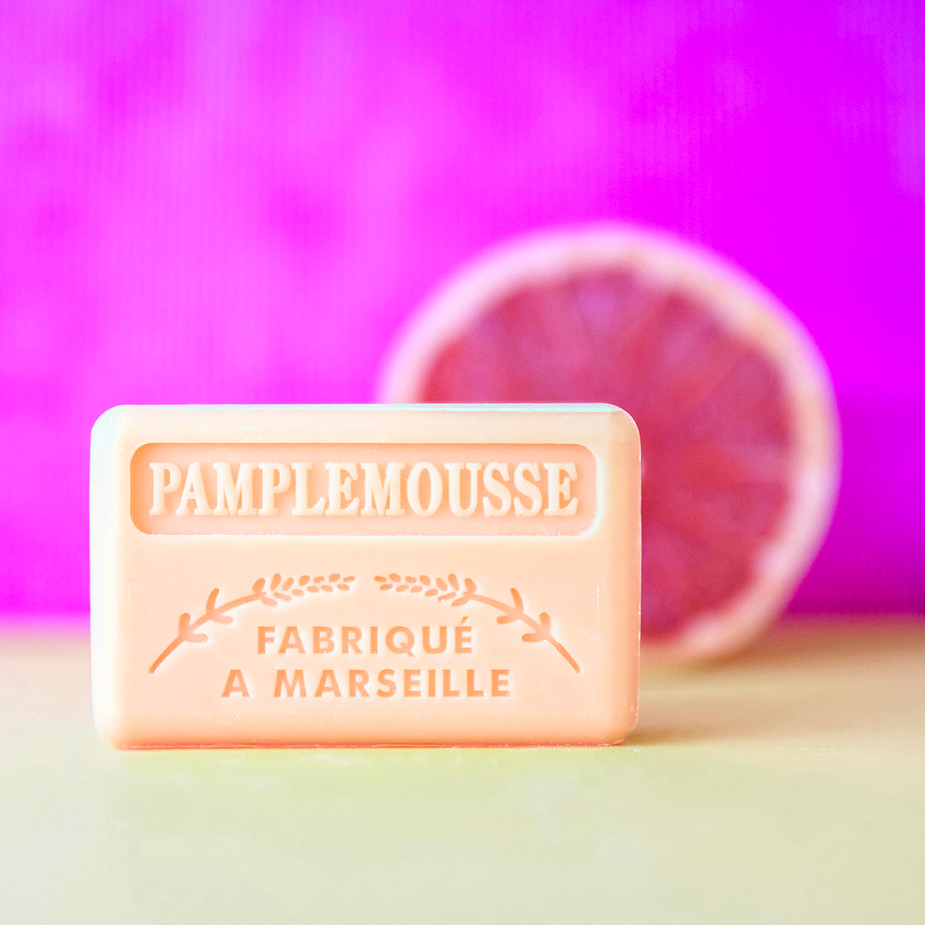 French Marseille Soap Pamplemousse (Grapefruit) 125g