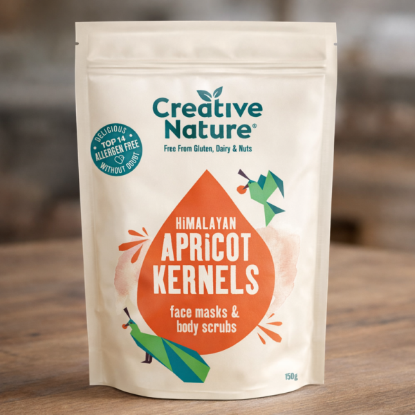 Creative Nature Bitter Himalayan Apricot Kernels 150g front packaging 2