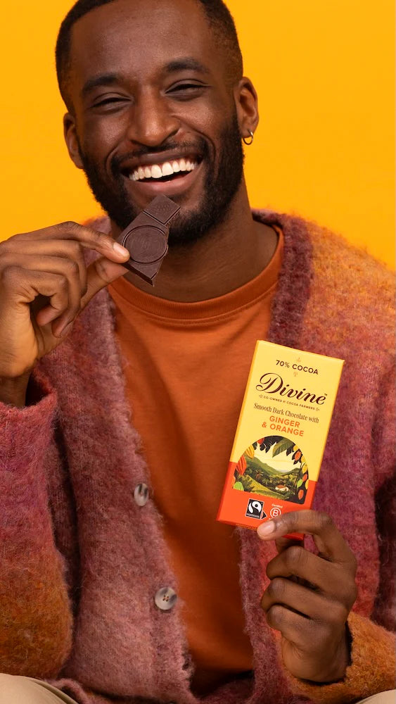 70% Dark Chocolate Ginger & Orange Bar 90g